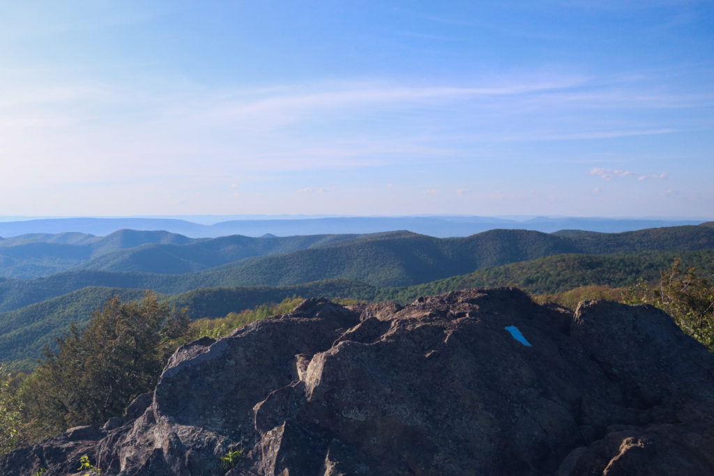 Rock scramble on Bearfence Mountain in Shenandoah National Park