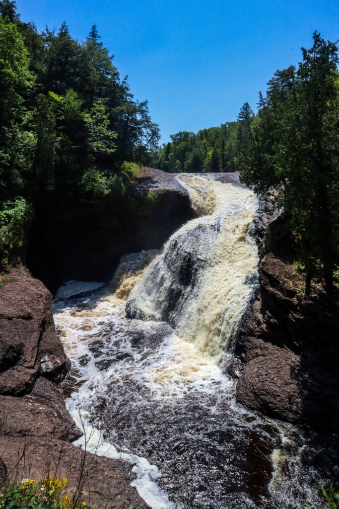 Rainbow Falls on Black River Scenic Byway in Ironwood