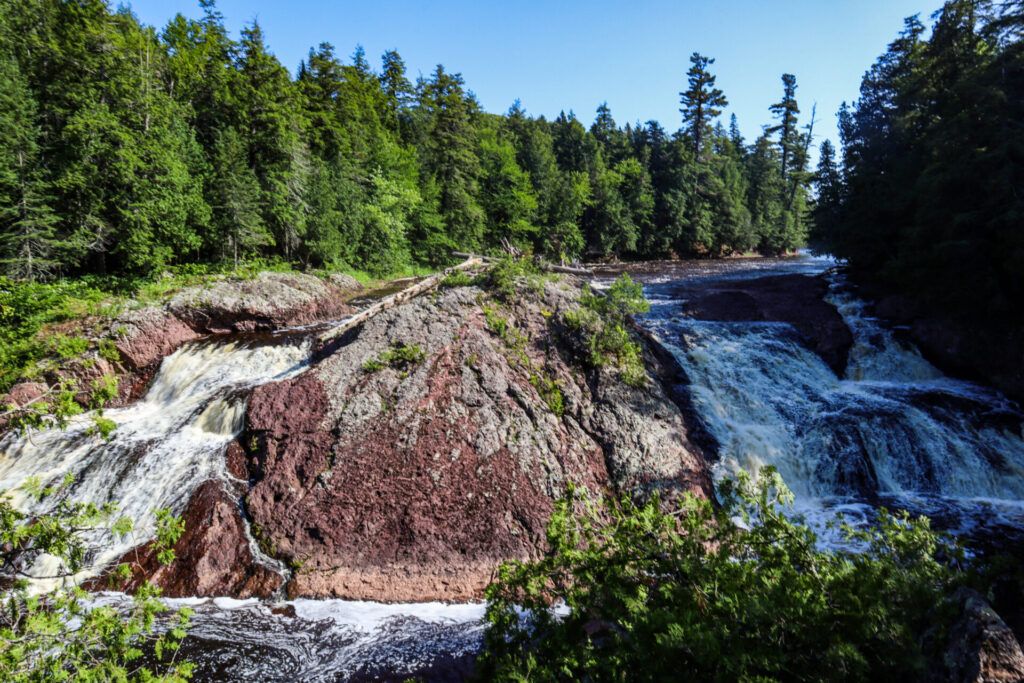 Great Conglomerate Falls on Black River Scenic Byway